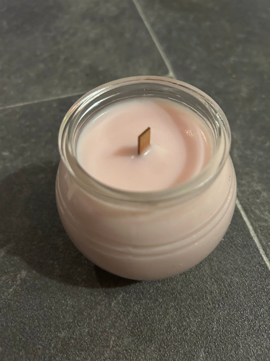 Duftkerze - Marzipan Duft - mit Farbauswahl - im Glas